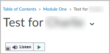 ReadSpeaker's "Listen" button below the title of a Content topic page