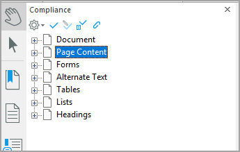 Compliance panel with all accessibility issues remediated